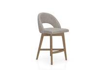 canadel  pecan washed   ch fabric  inch counter seat height stool   