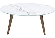 canadel  pecan washed   porcelain top in w shell cocktail table vog  