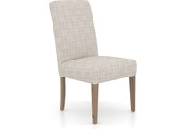 canadel  pecan washed inch standard seat height side chair   