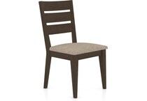 canadel brown inch standard seat height side chair   