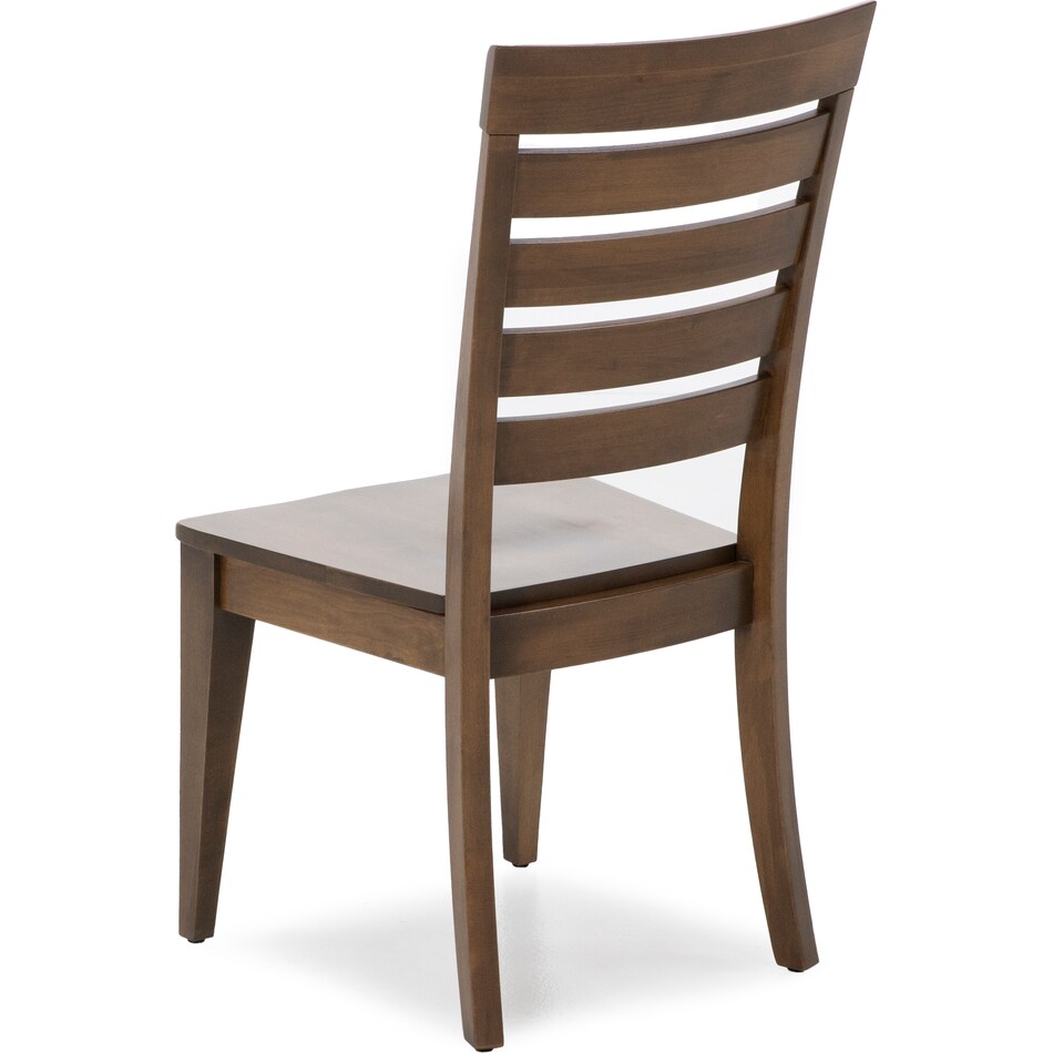 canadel brown inch standard seat height side chair   