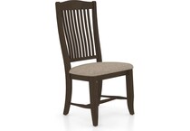 canadel brown inch standard seat height side chair   