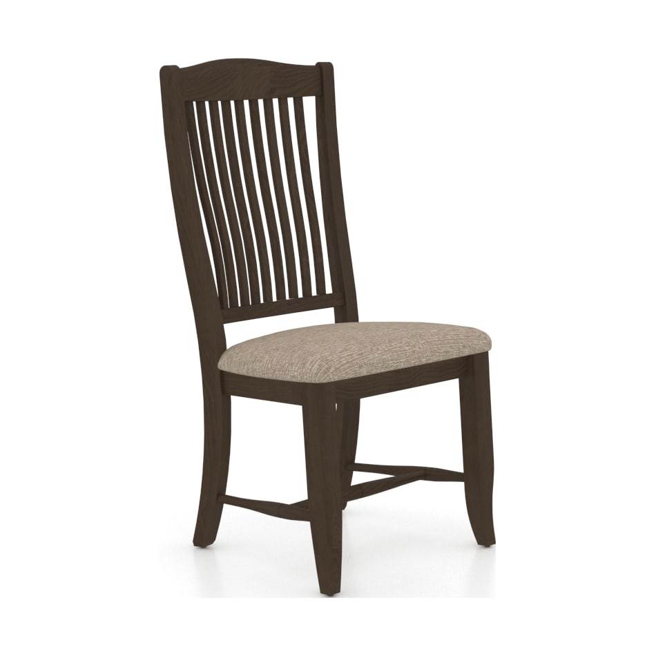 canadel brown inch standard seat height side chair   