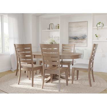 Canadel Gourmet 48-68" Round To Oval Dining Table In 25 Pecan Washed