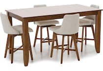 canadel brown inch counter height rectangle   