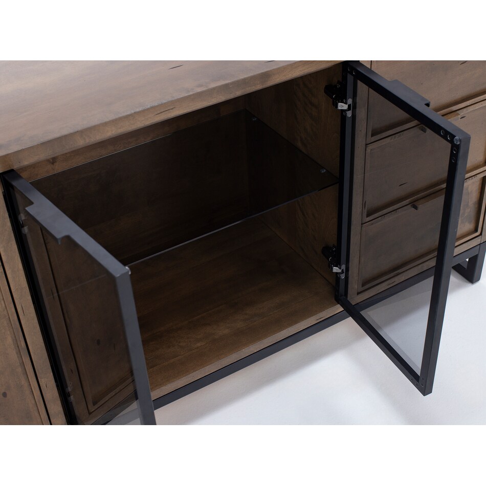 canadel brown buffet server sideboard   