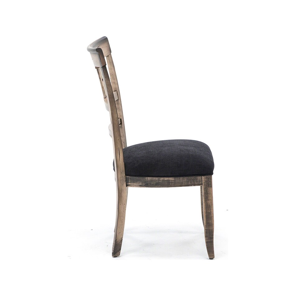 canadel distressed standard height side chair   