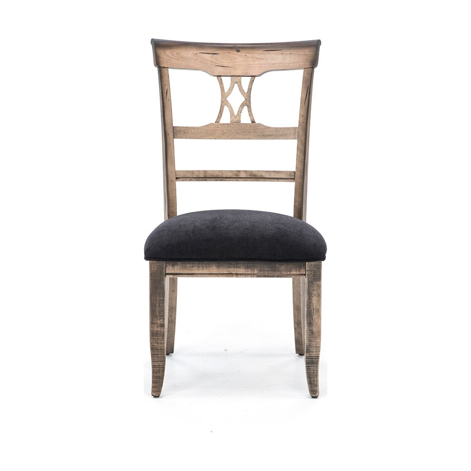 canadel distressed standard height side chair   