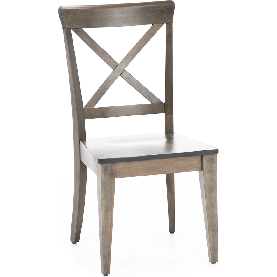 canadel grey inch standard seat height side chair   