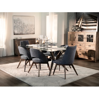 Canadel Downtown 72" Glass Dining Table