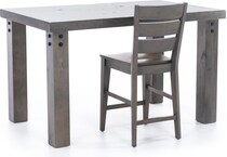 canadel grey inch counter height rectangle   