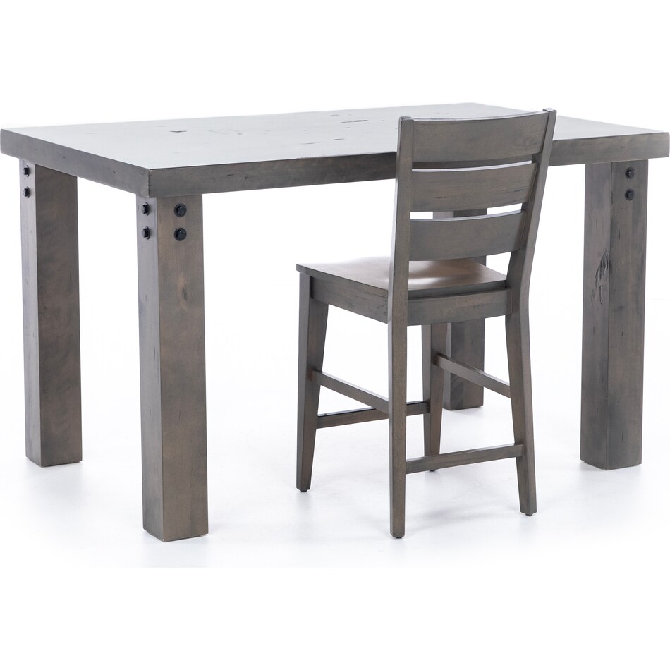 canadel grey inch counter height rectangle   