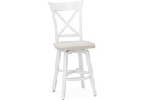 canadel white counter height stool   