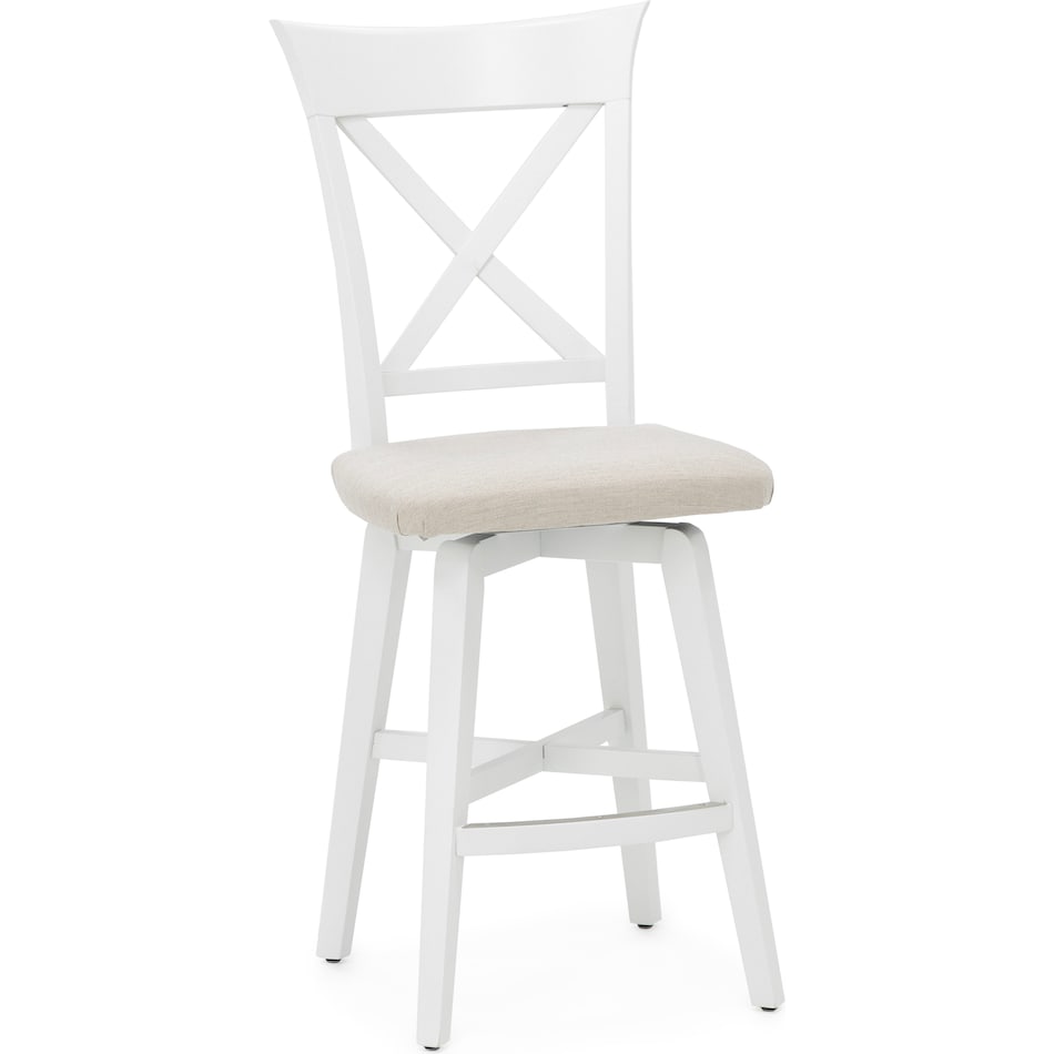 canadel white counter height stool   
