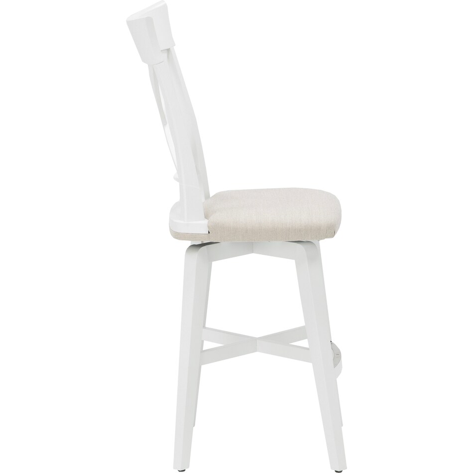 canadel white counter height stool   