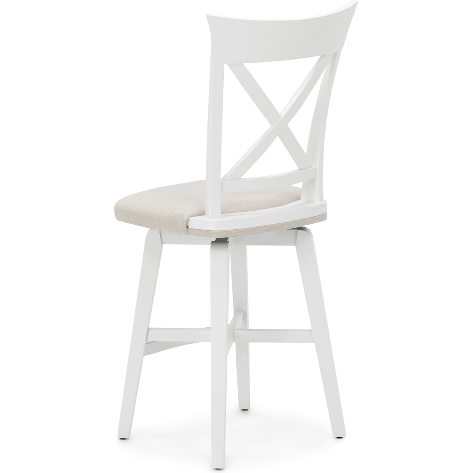 canadel white counter height stool   
