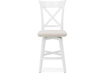 canadel white counter height stool   