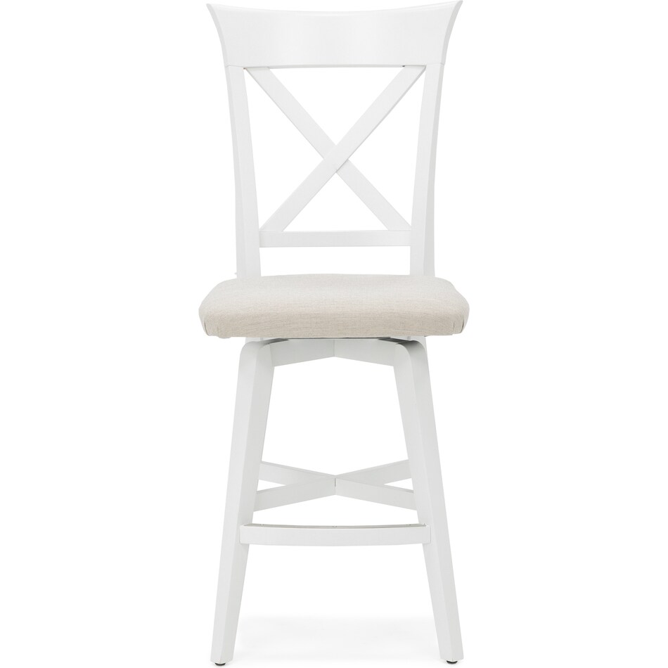 canadel white counter height stool   