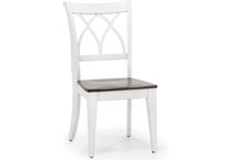 canadel white standard height side chair   