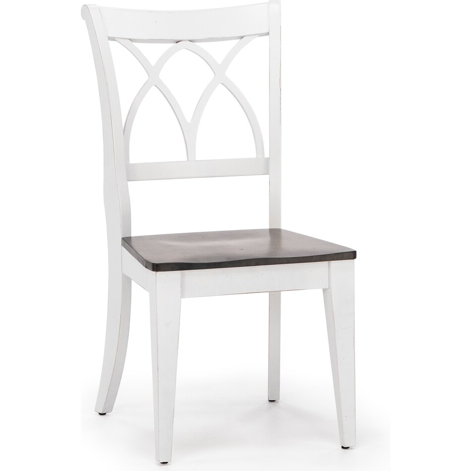 canadel white standard height side chair   
