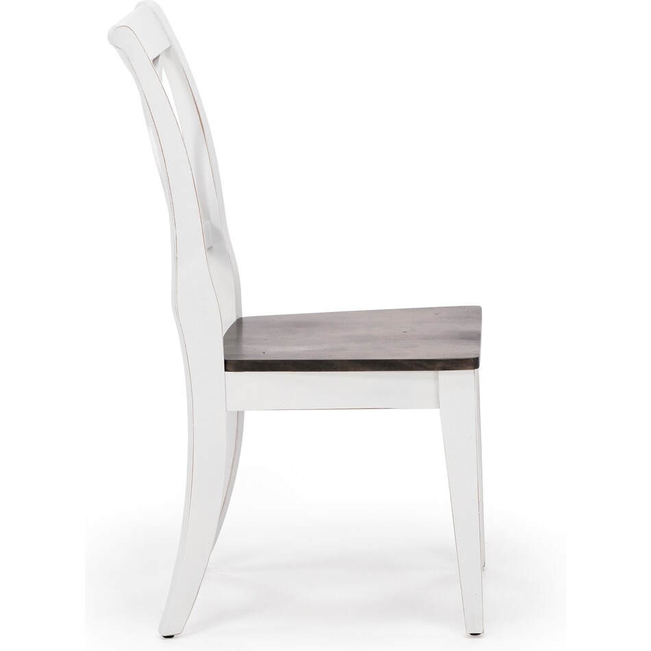 canadel white standard height side chair   