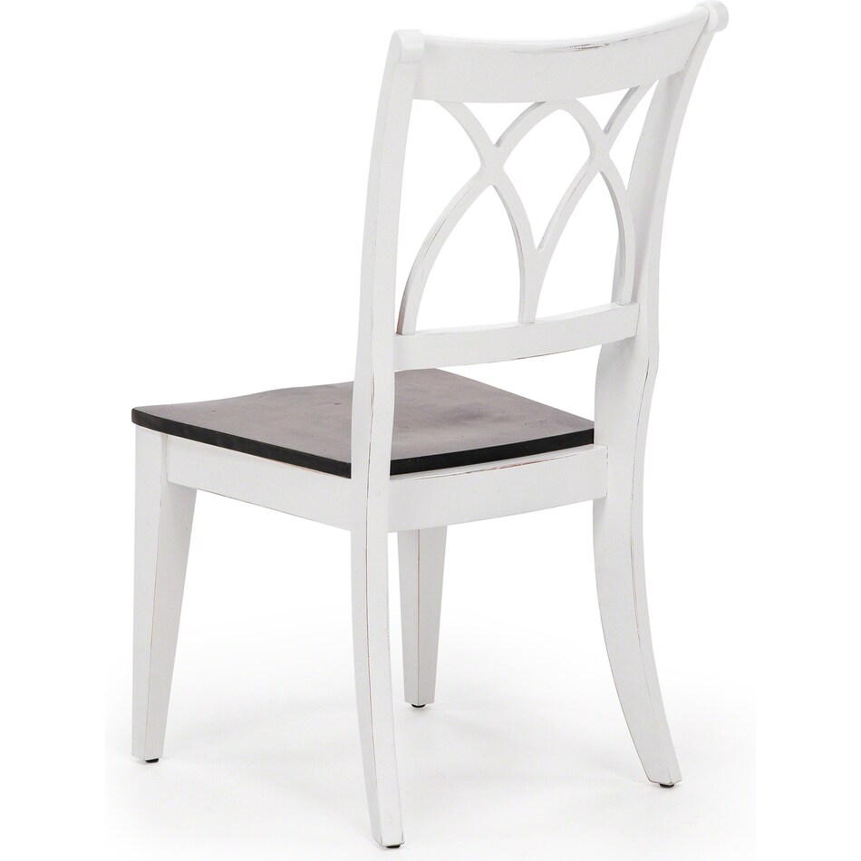 canadel white standard height side chair   