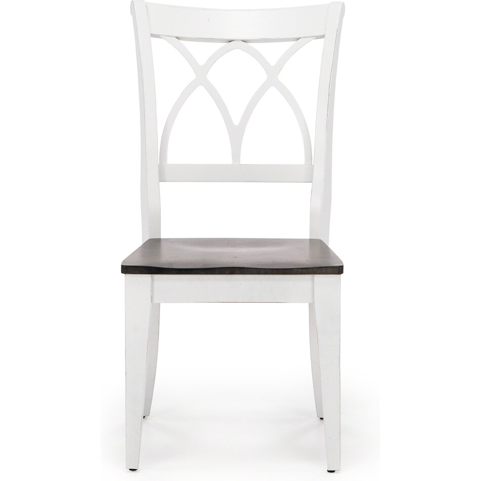 canadel white standard height side chair   