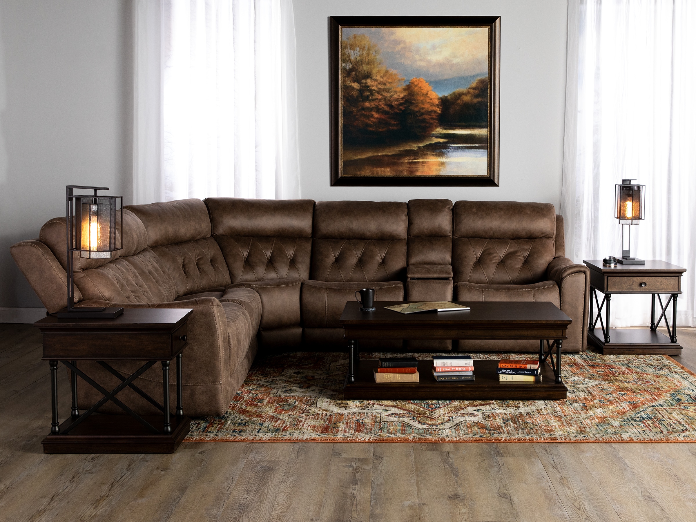 【CLANE】MINAMITANAKA DECORTEPUFFALLINONE Canyon 3-Pc. Fully Loaded Reclining Sofa | Steinhafels