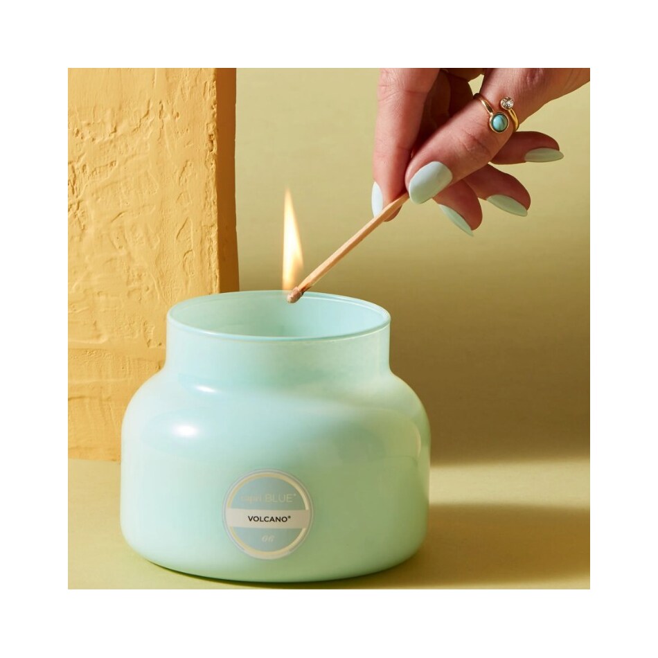 capr blue candleholder candle   