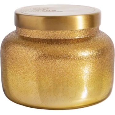 White and Gold Volcano 19oz Candle Jar 85Hrs 5"W X 4"H