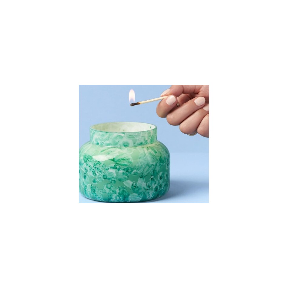 capr green candleholder candle   