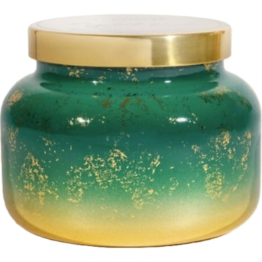 Green and Gold Pine 19oz Candle Jar 85Hrs 5"W X 4"H