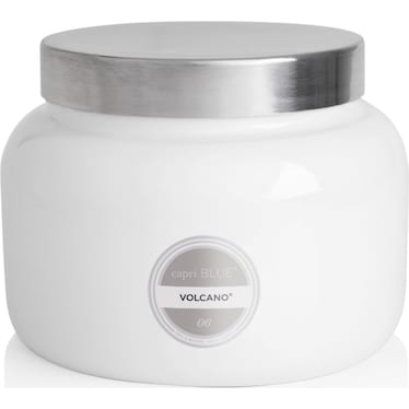White Volcano 48oz Candle Jar 100Hrs 6.5"W X 5"H