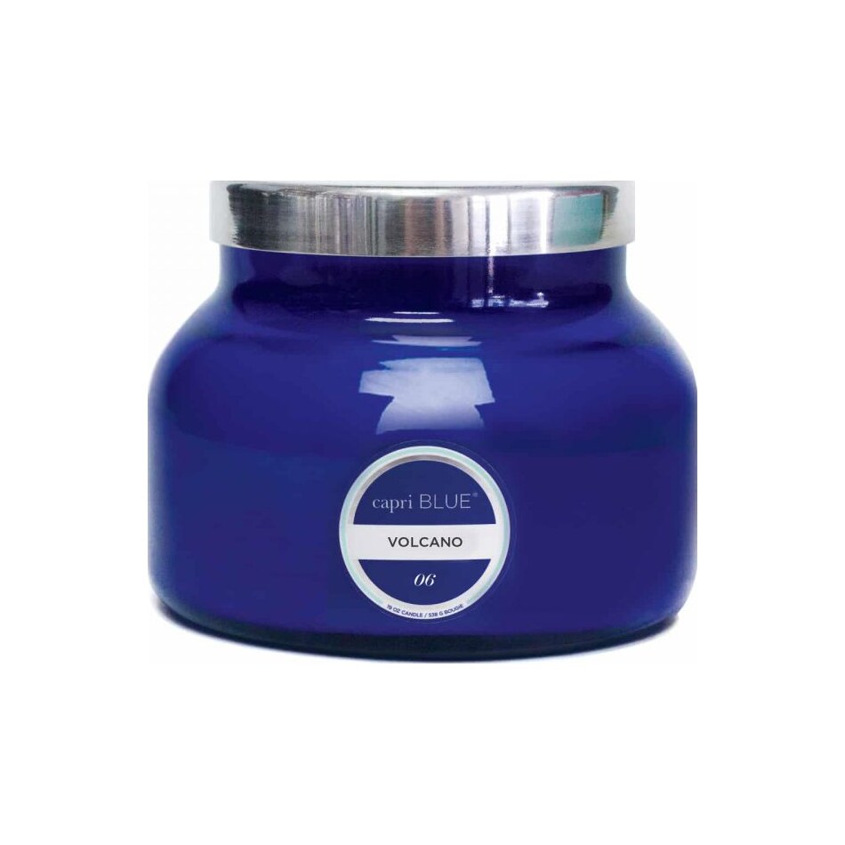 capri blue blue candleholder candle   