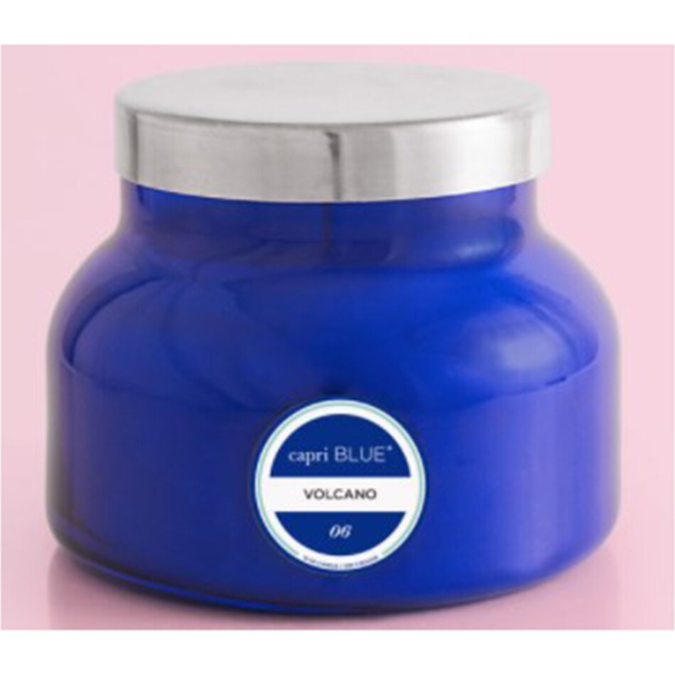 capri blue blue candleholder candle   