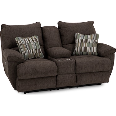 Leonardo Power Reclining Console Loveseat
