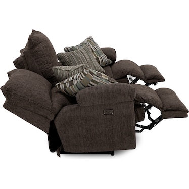 Leonardo Power Reclining Sofa in Chocolate