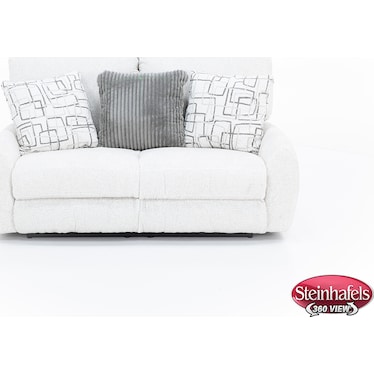 Nolan Power Lay-Flat Reclining Loveseat in Cream