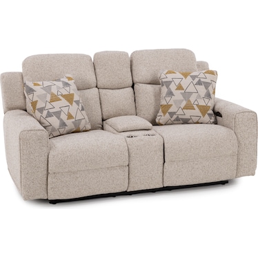 Banks Power Headrest Console Reclining Loveseat