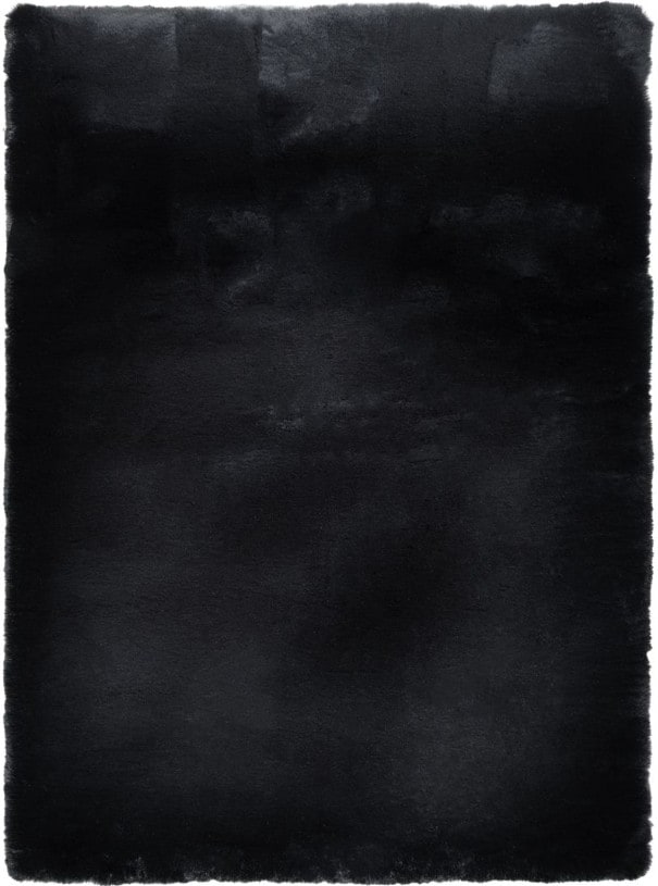 Ultimate Angora Black Faux Fur Area Rug | Steinhafels