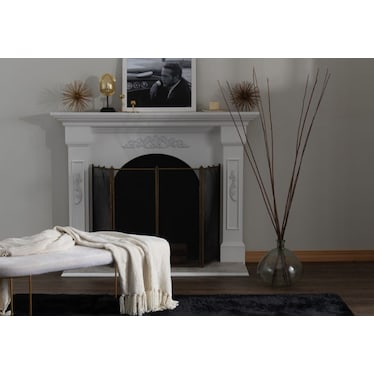 Ultimate Angora Black Faux Fur Area Rug