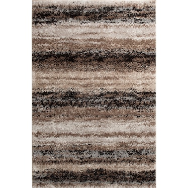 Structures Brown/Black Stripe Torrent Area Rug