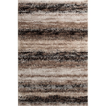 Structures Brown/Black Stripe Torrent Area Rug