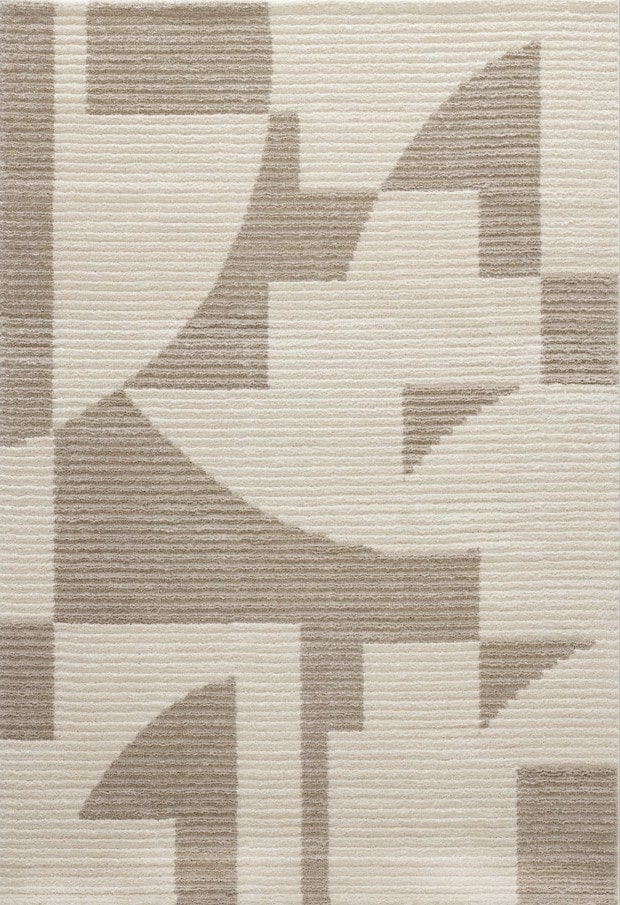 Etros Maki Cream/Tan Geo Area Rug | Steinhafels