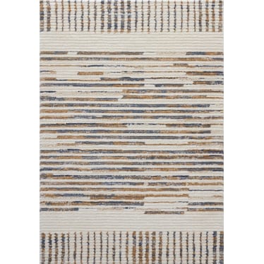 Etros Aubree Cream/Tan/Blue Stripe Area Rug