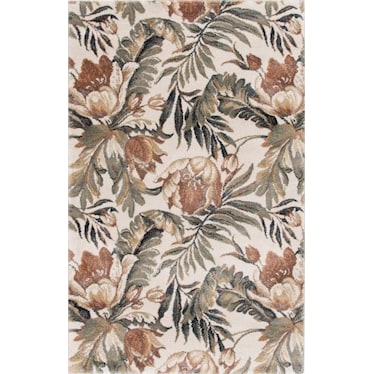 Stonington Coconut/Clay Floral Area Rug