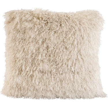Pearl Sparkle Shag Poly Pillow 20"W x 20"H