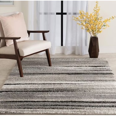 Tulsa Charcoal/Multi Area Rug