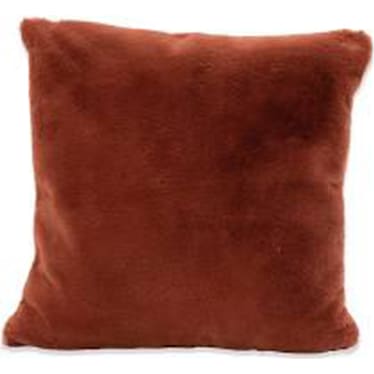 Clay Faux Rabbit Fur Poly Pillow 20"W x 20"H
