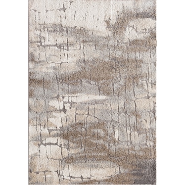 Rainier Tan/Grey Area Rug 5'W x 7'3"L